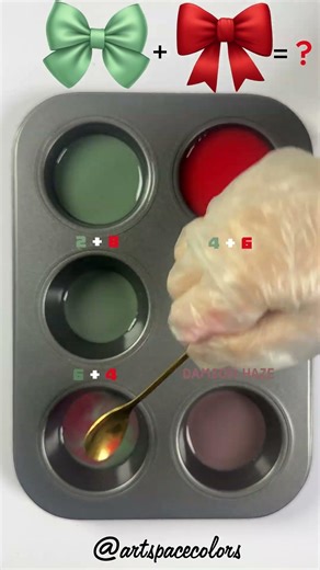 “Mixing Vermillion & Earth Olive into 4 Shades | Color Experiment” #colormixing #colorpalette #art