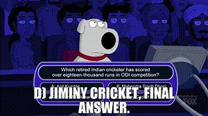 D) Jiminy Cricket, final answer.