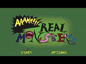 AAAHH!!! Real Monsters Start Up and Menu Sega Genesis / Mega Drive