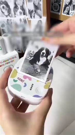 Mini Portable Sticker Printer, Mini Thermal Printer with 5Rolls Paper, Bluetooth Inkless Printpods