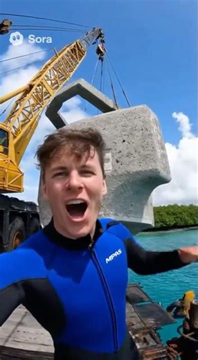 Drop a 100-TON REEF Into the Ocean… What Does It Look Like?! 🌊🔥