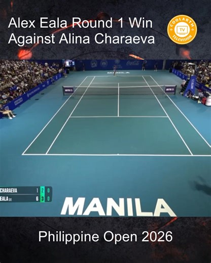 Filipina tennis sensation Alex Eala delivered a dominant opening-round performance at the Philippine Open 2026, defeating Alina Charaeva in straight sets, 6-1, 6-2. Eala controlled the match from start to finish with powerful groundstrokes, sharp returns, and excellent court coverage, overwhelming her opponent in just over an hour of play. The convincing victory marks a strong start to her campaign on home soil and boosts her momentum as she advances to the next round, drawing loud support from 