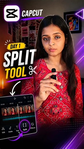 CapCut ✂️ Split Tool (Day 1) | Remove Mistakes Like a Pro #shorts