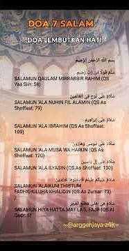 14/10/2025 DOA 7 (TUJUH) SALAM/SALAMUN
