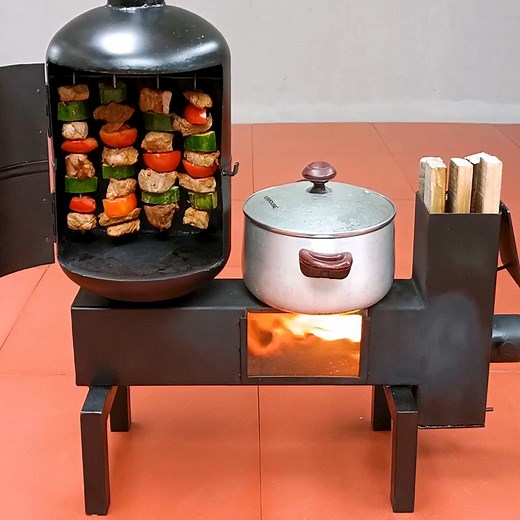 27K views · 283 reactions | How to make a multi function wood stove with cooking | Genius Recycle | Facebook