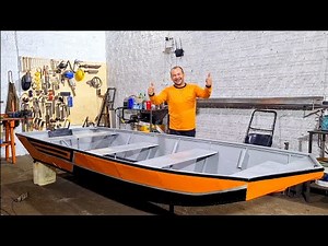 Handmade iron and aluminum boat (part 17).