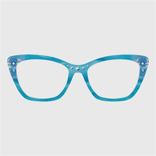 The Blue Sea Shells and Pearls Magnetic Glasses Toppers – Compatible With Pair Eyewear Frames - Etsy