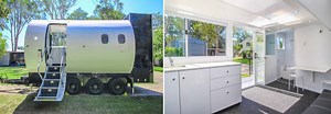 Airplane fuselage is converted into tiny home with off-grid capabilities