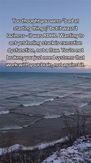 Many people with ADHD grow up thinking they’re lazy or unmotivated, especially when starting tasks feels impossible. This post reframes that experience as executive dysfunction, not a personal failure, and offers a reminder that understanding your brain is the first step toward self-compassion and better support. #executivefunctioning #adhd #selfaware #struggleisreal #motivation