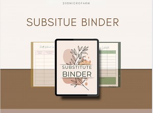 Substitute Binder | Digital Template | Teacher Resources | Lesson Planning | Sub Plans | Edit in Canva | Teacher Tools | - Etsy UK