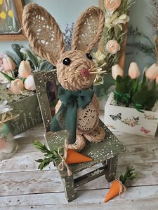 1.7M views · 25K reactions | Hey Y'all  Here's the full video showing you how I made my adorable little bunny out of rope! I'm using 10mm rope (roughly 3/8 inch) He turned out so much cuter than what I was expected!! I hope you enjoy the video & have a beautiful day friends!!! #bunnydecor #diybunny #eastercrafts #easterdecor | Love Crafted Decor | Facebook