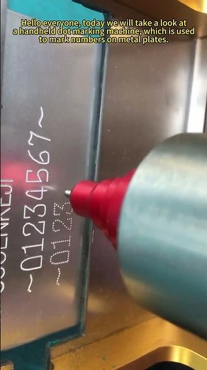 Handheld Dot Peen Marking Machine | Number Engraving on Metal Plates