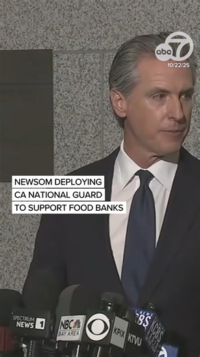 California is stepping in as the ongoing government shutdown threatens food access for millions. Governor Gavin Newsom has sent the California National Guard and volunteers to support the food banks after SNAP benefits have been delayed for 5.5 million Californians. This came as local food banks say they've been stretched thin. | ABC7 News