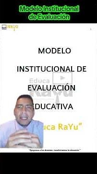 Institutional Model for Educational Evaluation of the Galapagos Coast 2025-2026 #education #green...