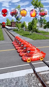 934K views · 4.5K reactions | Devil Spider-Man Train VS Big & Small McQueen Cars; Total Chaos! - BeamNG.drive | N-Gaming | Facebook
