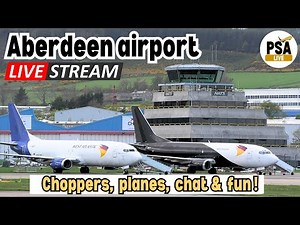 🔴LIVE PLANE SPOTTING from AMAZING Aberdeen airport with jets, turbo props and helicopters.