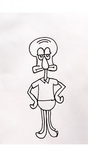 How to draw squidward easily step by step / Easy Cartoon drawing tutorial for beginners #shortsvideos #draw #drawingchallenge #viral #drawingtutorial #drawing #tutorial #drawingoftheday #cartoon | Nibedita's crafting art | Facebook