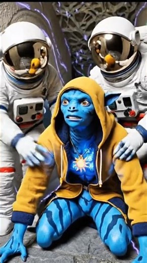 Astronauts Capture the Blue Alien and Discover His Home Planet