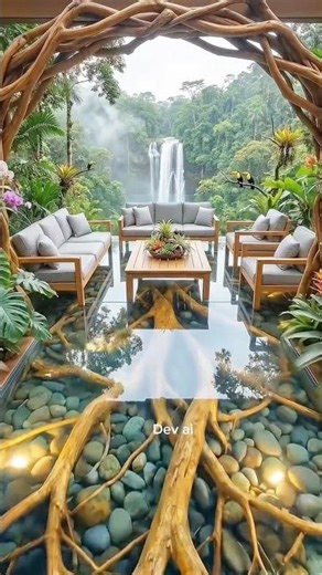 Nature Meets Luxury: Incredible Tree Root Glass Floor! 😍 #shortsfeed #shortsviral #shorts