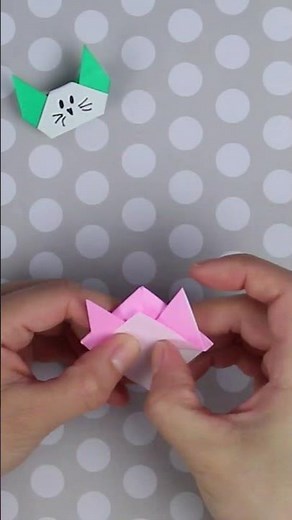 🐱 Origami Cat Finger Puppet #papercrafts #paperorigami #origami