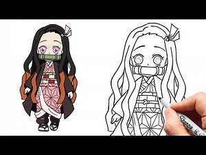 귀멸의칼날 네즈코그리기 | How to draw Nezuko Kamado