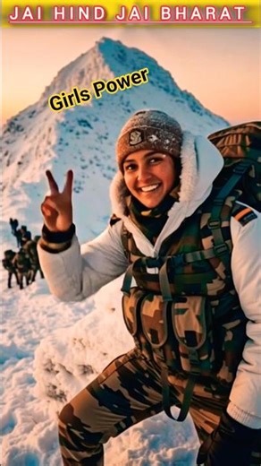 JAI HIND JAI BHARAT 🇮🇳 INDIAN ARMY GIRL SOLDIER 👧 #army #bharat #girl