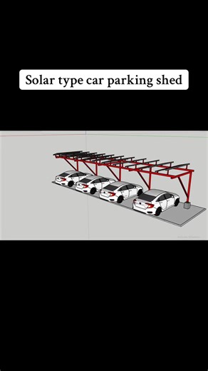 Solar pan type car parking shed quality work ☀️🛠️ #solarsystem #solar #foryou #fyppppppppppppppppppppppp #solarenergy