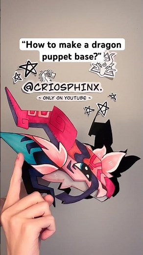 How to make a DRAGON PUPPET // #dragonpuppets #paperart #dragon #paperdragon #art