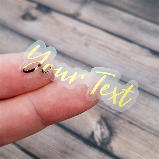 Custom Die Cut Clear Logo Labels - Etsy