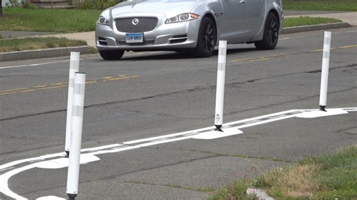 West Hartford installs curb extenders to boost pedestrian safety