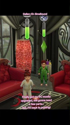 My Sims Celebrating my PC Upgrade!