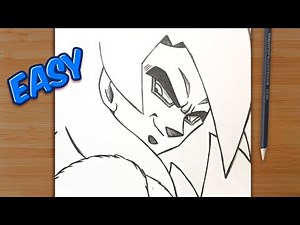 HOW TO DRAW GOKU SSJ 4 ✨ Step by Step Easy with Pencil - Dragon Ball GT