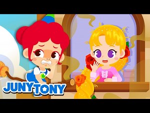 Why Does Princess Rapunzel Smell So Bad? | Rapunzel’s Stinky Hair | Songs for Kids | JunyTony - Videos For Kids