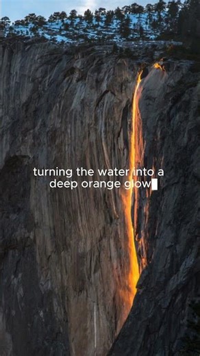 The Waterfall That Looks Like Lava #yosemite #firefall #nationalparks #california