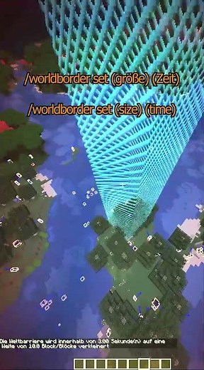 World border transition with a specific time #minecraft #minecraftcommand