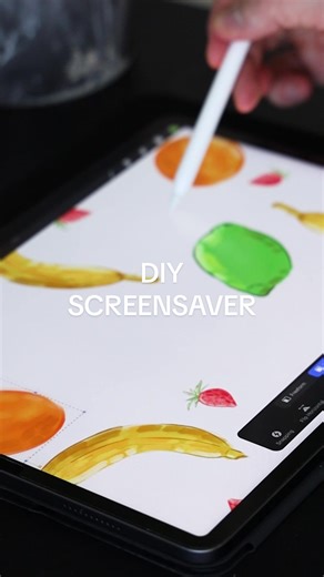 Sweet DIY Screensaver! 🍓🍊 #DIYscreensaver #abstractart #freewallpaper #wallpaperart #popart #arts