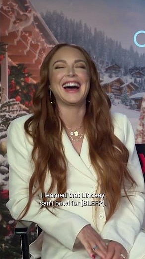 Lindsay Lohan & Chord Overstreet Spill on Their After-Hours "Falling for Christmas" Fun #Shorts