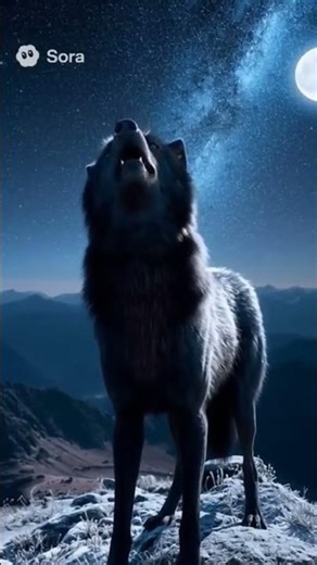 Phantom of the Peak: A Black Wolf's Midnight Howl [4K HDR]*#wolf #wolfblood #badwolf
