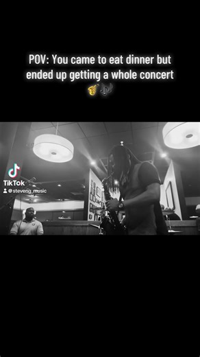 My band Jazzy Blu and I turned dinner into a concert real quick. This is my original ‘Optimist’ from my Solitude album. Should I post more moments like this? #stevengarrisonmusic #livemusic #musician #saxophone #concert #music #jazz #dmv #nightlife #datenight #blackfriday | Steven Garrison