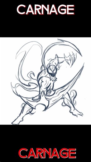 Chaotic CARAGE Speedart #art #carnage #spiderman