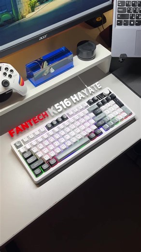 คีย์บอร์ด ปุ่มยางเสียงเงียบ #gaminggear #unboxing #FANTECH #keyboard