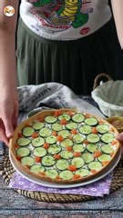 Super-refreshing summer tart: ricotta, cucumber and smoked salmon