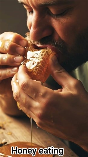 Satisfying Honeycomb Eating | Cinematic View