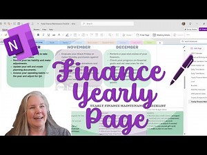 Pulling Text from PDF files in OneNote - Financial Yearly Maintenance Page