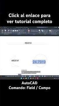 AutoCAD comando Field para objetos