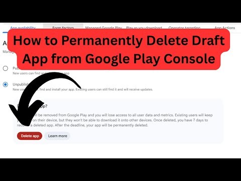 How to permanently delete draft app from Google Play Console
