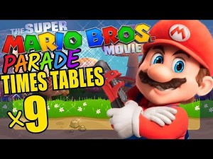 Super Mario Mario Luigi Teaching Multiplication Times Tables x9 Educational Math Video for Kids