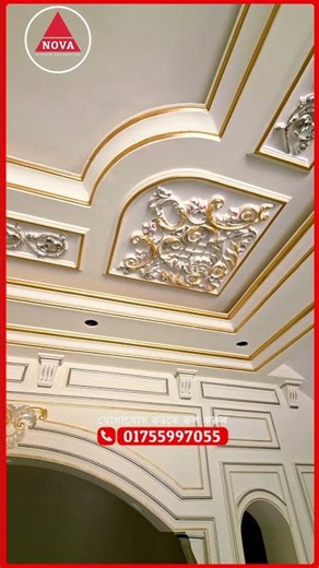 Victorian Gypsum ceiling and gate design #interiordesign