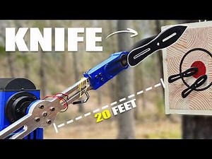 My robot is better than you at knife throwing