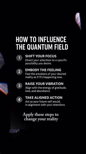 100 reactions · 22 shares | ✅Apply these steps to Co create changes within your personal reality #ManifestationReels #QuantumEnergy #EnergyAlignment #ConsciousManifestation #CreateYourReality #ManifestationTips #EnergyShift #EmbodyYourFuture #ManifestationJourney #MindsetMatters #SpiritualGrowth #AbundanceEnergy | Andy Roberts | Facebook
